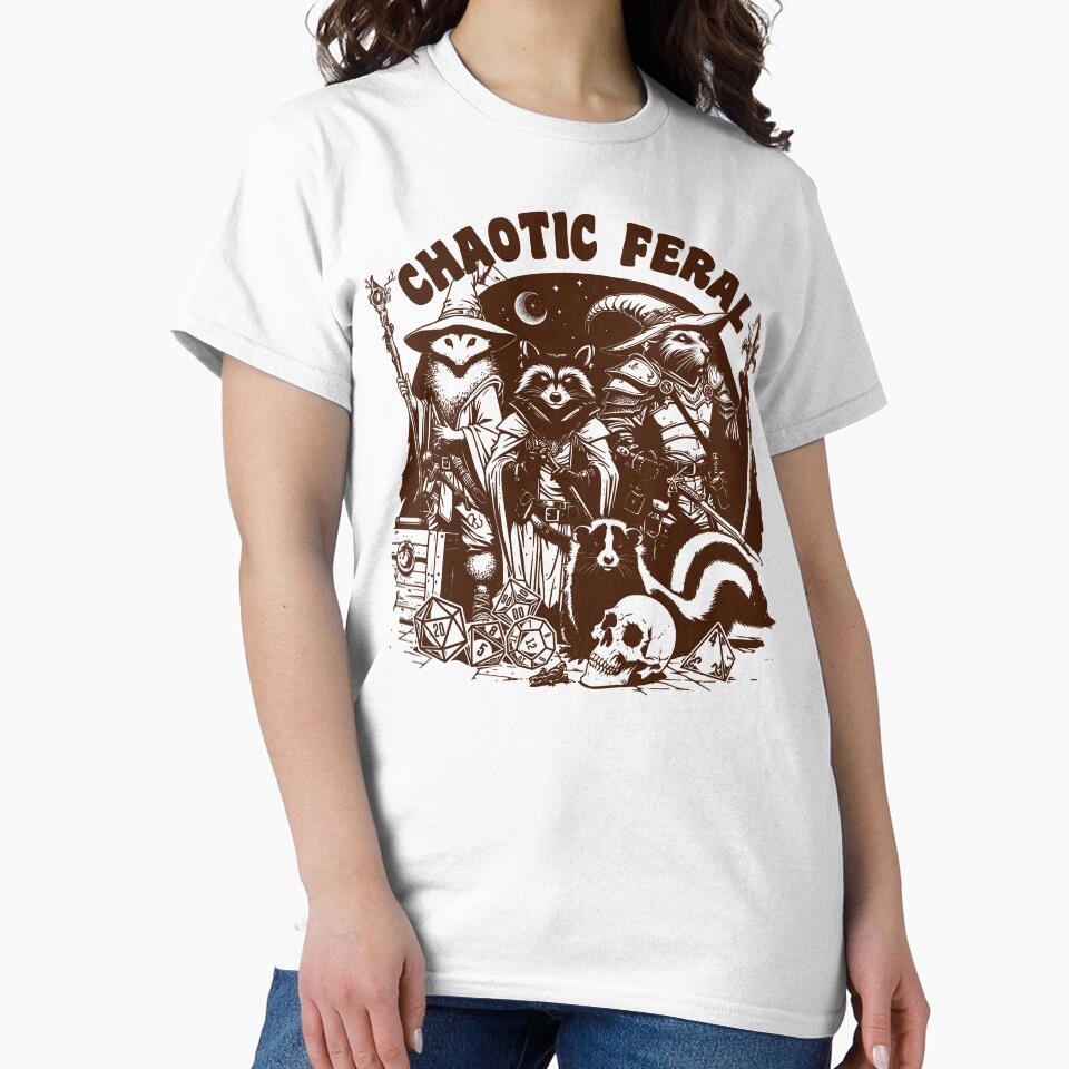 DND Funny RPG Alignment: Chaotic Feral. Trash animal party: critters, racoon, opossum, rat and skunk by DungeonAtelier