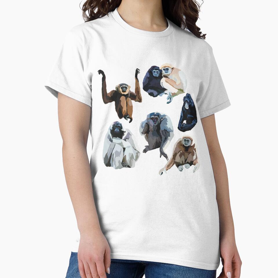 G is for Gibbon, Gibbon Illustration – Agile and Vocal Tropical Ape Artwork by PrettylittlepastelUk
