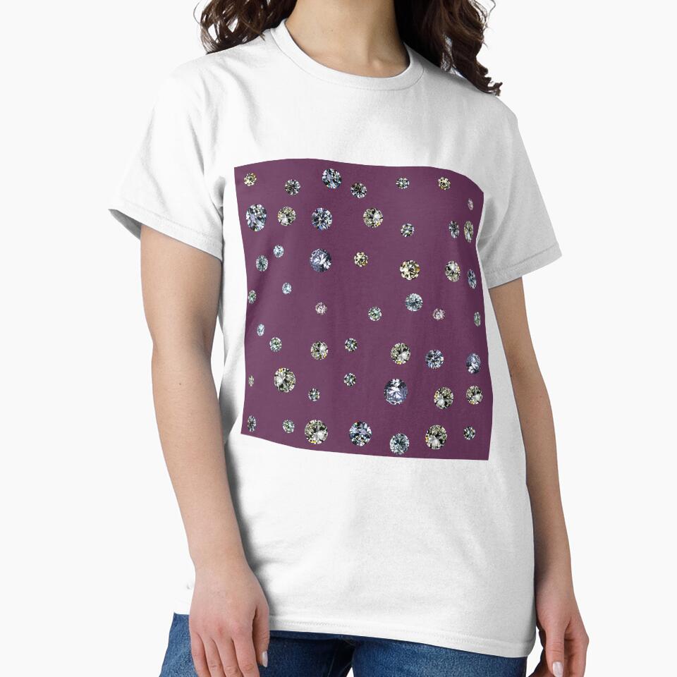 Printed image of Diamond pattern on dark purple by JaReVa