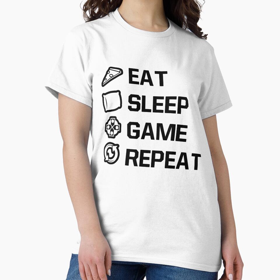 Eat, Sleep, Game, Repeat Statement Design by AM-Hobby-Hub
