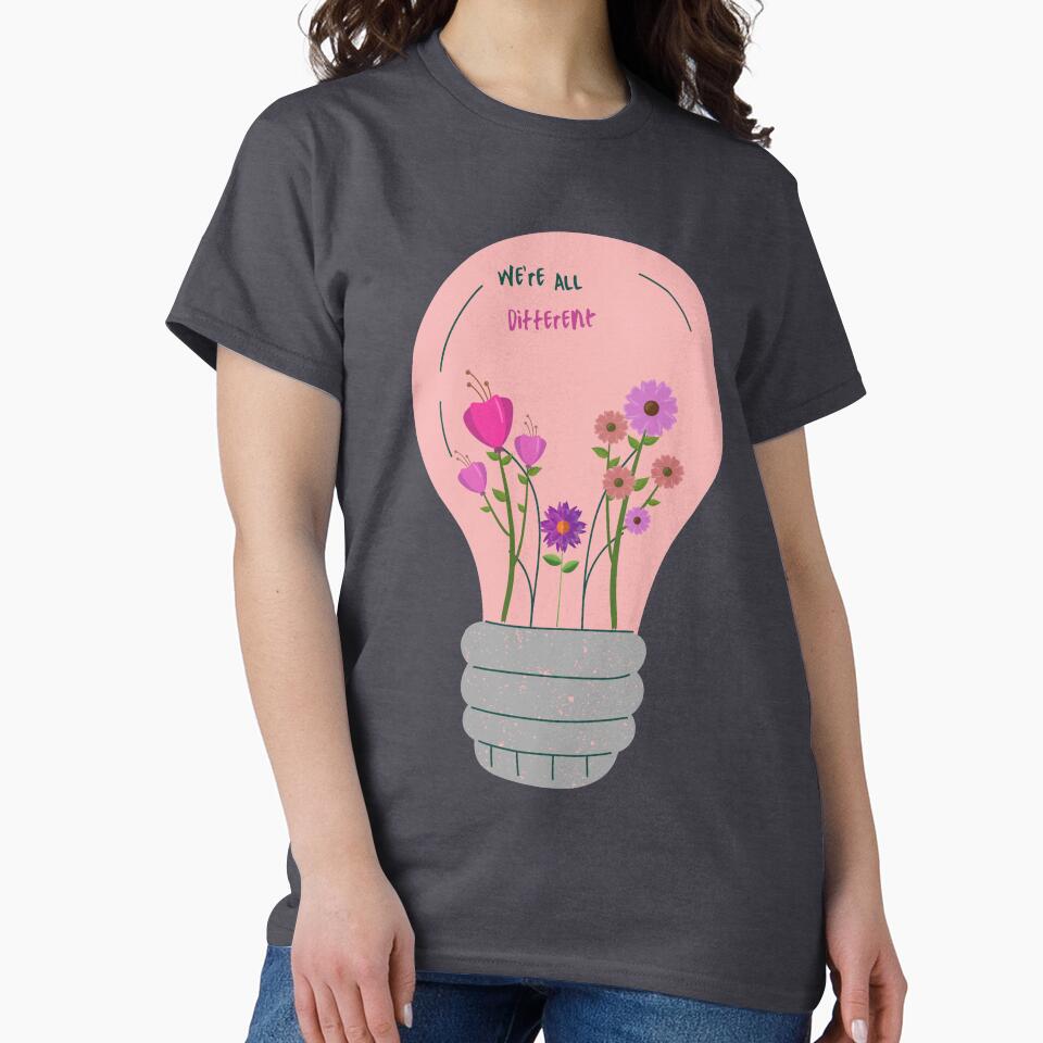 We're All Different - Light Bulb Design by hopescoliosis