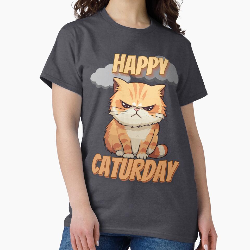 Happy Caturday Orange Cat by SorohanMedia