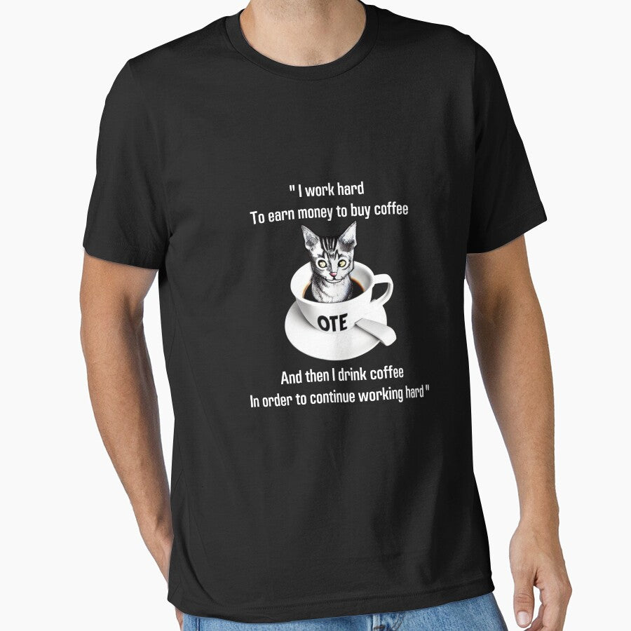 Women's Novelty Sarcastic Funny I work hard to buy coffee lovers by BOHOVIN