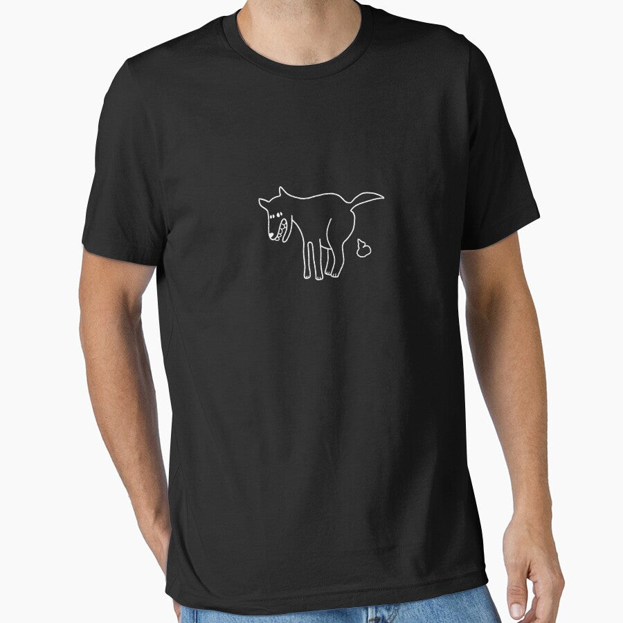 dog taking a shite. ''inspired'' by shirt ed gamble wore on taskmaster by porcelainstain