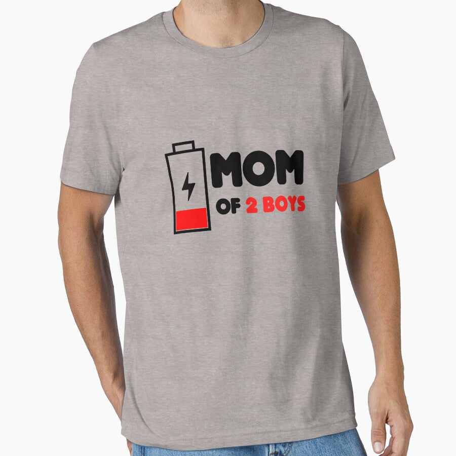 Funny Mom of 2 Boys Present from Son Mothers Day Birthday Women by BOHOVIN