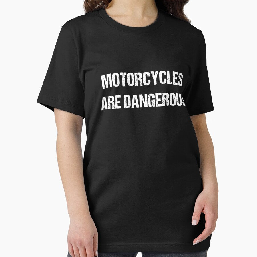 Motorcycles Are Dangerous Funny Ironic Motorbike by Lukifo-Glacier