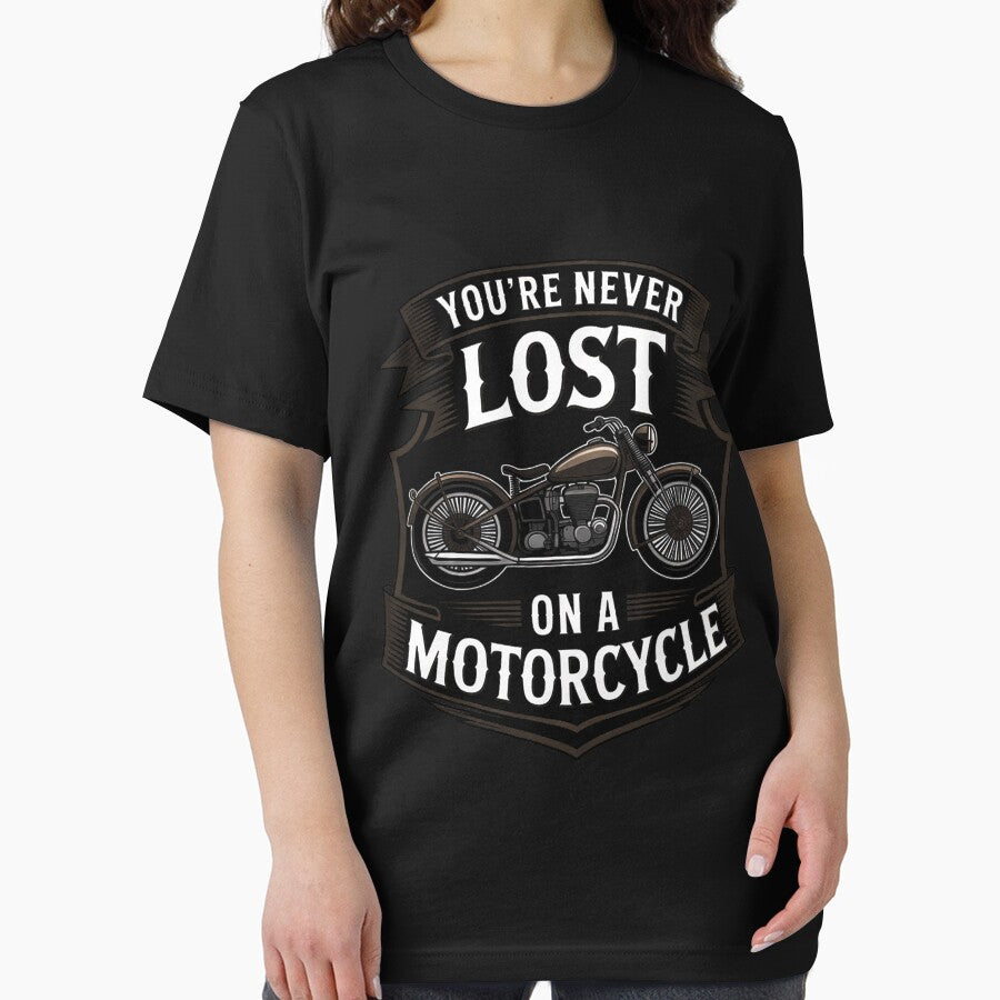 You're Never Lost On A Motorcycle Back Side Printed by banbopbii