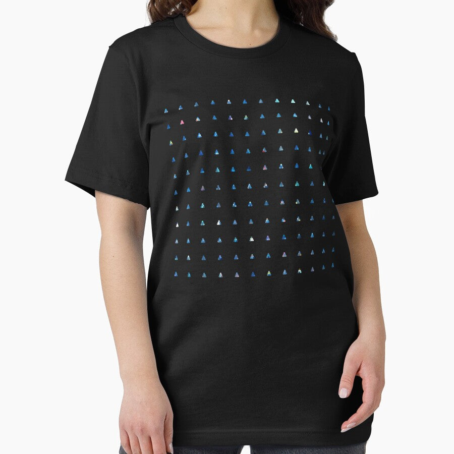 Printed image of blue sequins - pyramid shapes on classic blue background by JaReVa