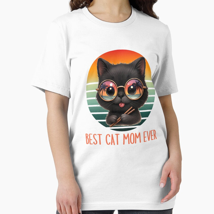 Best Cat Mom Ever Funny Summer Vacation Cat Lover Vintage Essential T-Shirt