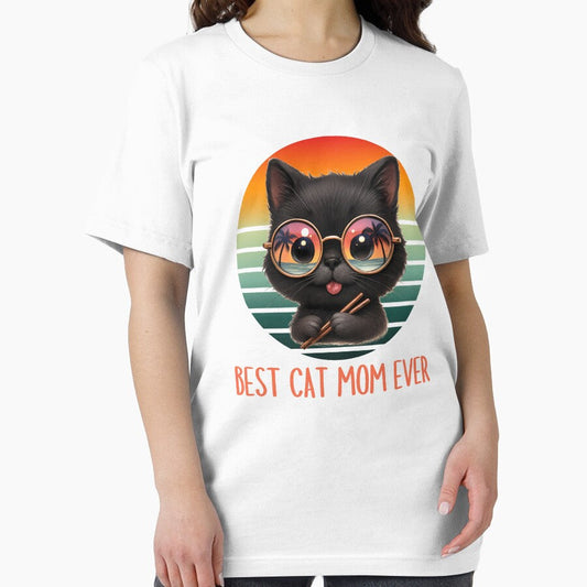 Best Cat Mom Ever Funny Summer Vacation Cat Lover Vintage Essential T-Shirt
