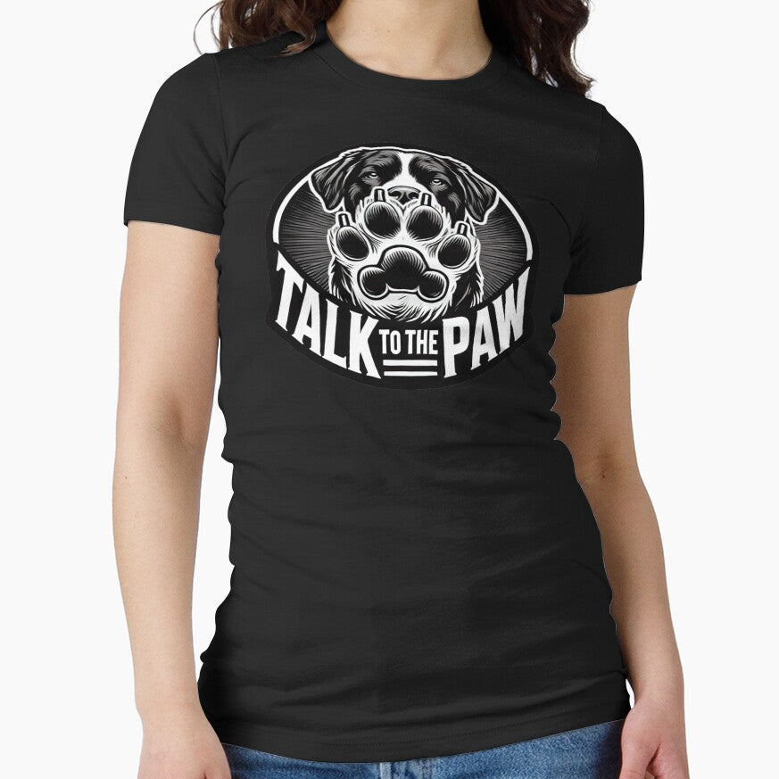 Talk to the Paw Dog Lover Graphic Design by BlankCanvasHaHa