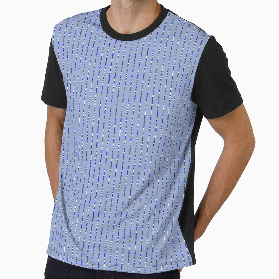 Printed image of silver-blue sequins - vertical stripes on light blue background by JaReVa