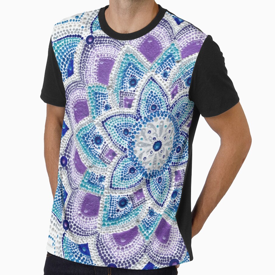 Purple Blue and white Mandala by ElexisND