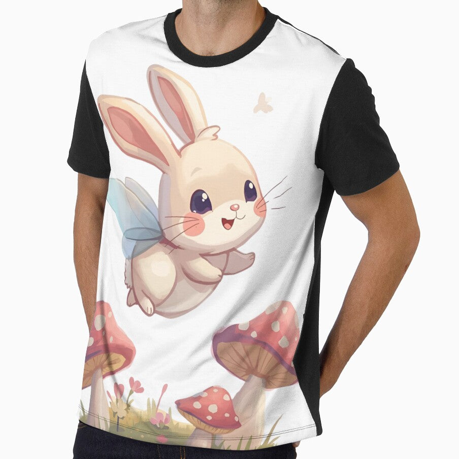 Fairy rabbit with wings flies through the fairytale forest by SimonsDesignArt