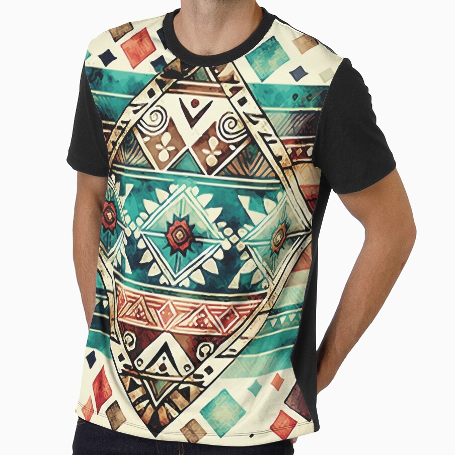 A Turquoise and Sand Aztec Bohemian SouthWest Design - Boho Chic Patterns by GVRDesign