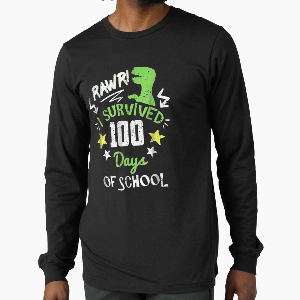 Rawr I Survived 100 Days Of School T Rex Dinosaur by vivanbess