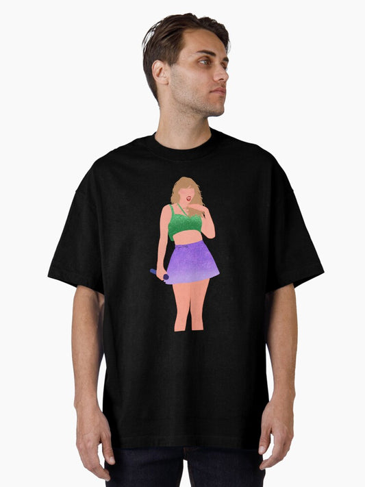 green and purple 1989 set the eras tour Oversized T-Shirt