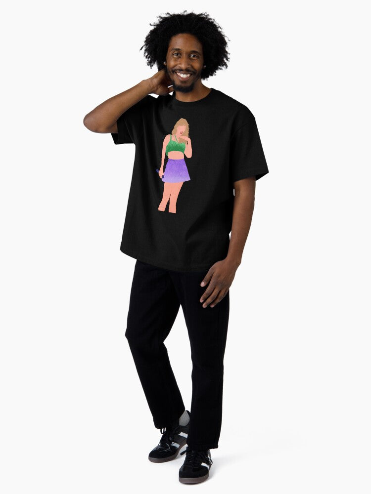 green and purple 1989 set the eras tour Oversized T-Shirt