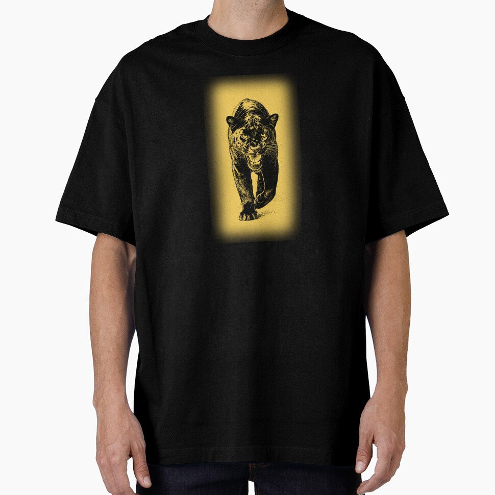 Black Panther Golden Wildlife Art by RPrintPulse