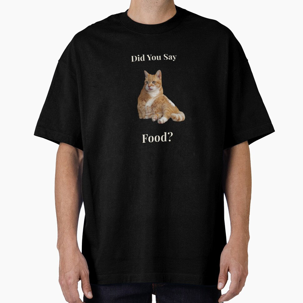 Did You Say Food? – Funny Orange Cat Reaction Design by MB-CatPrints