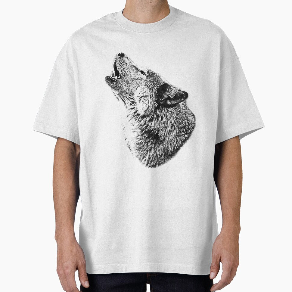 Wolf Howling. Digital Wildlife Image. by Digital Eclectica