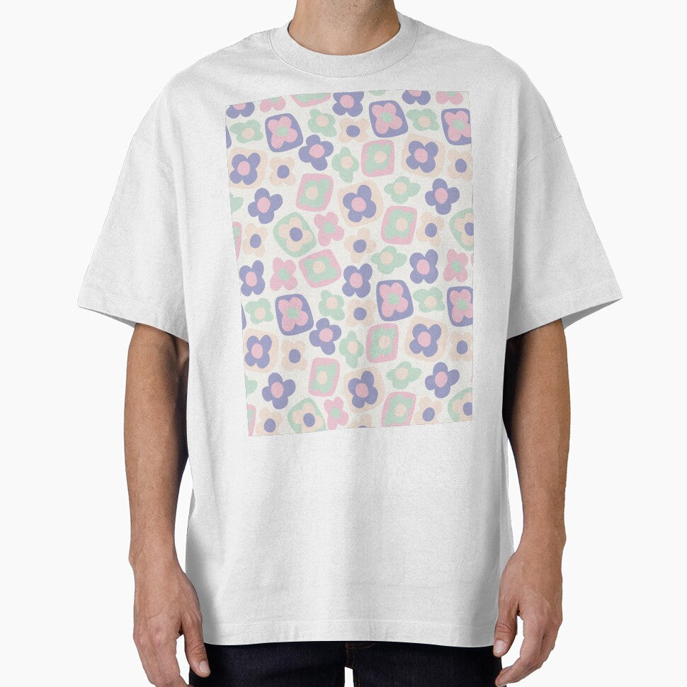 BOHO BOXY MODERN FLOWER PATTERN KIDS PASTELS by blomastudios