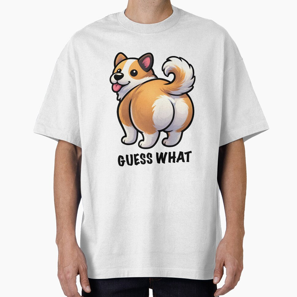 Guess What? Funny Corgi Butt Dog Illustration by Senkov