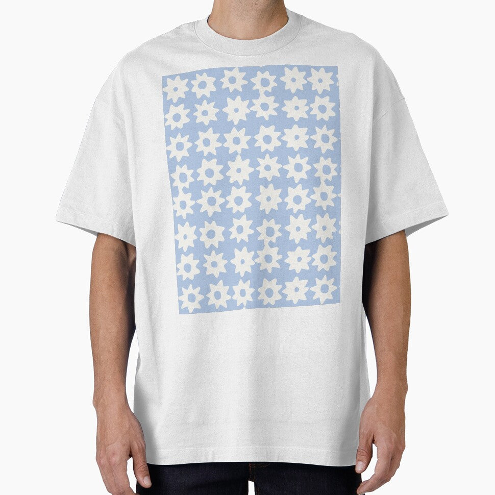 BOHO STAR PATTERN PASTEL BLUE by blomastudios