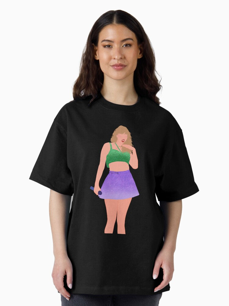 green and purple 1989 set the eras tour Oversized T-Shirt