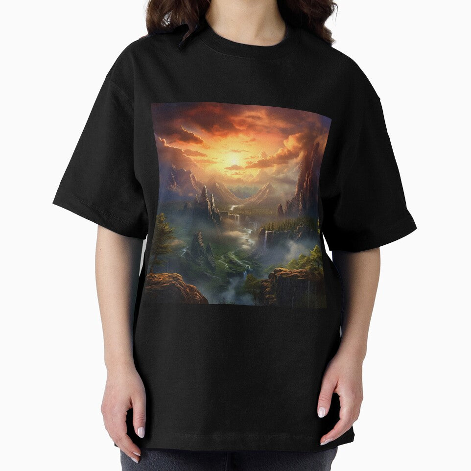 Fantasy Landscape - Beautiful Sunset Valley by Fantasy Masterpiece