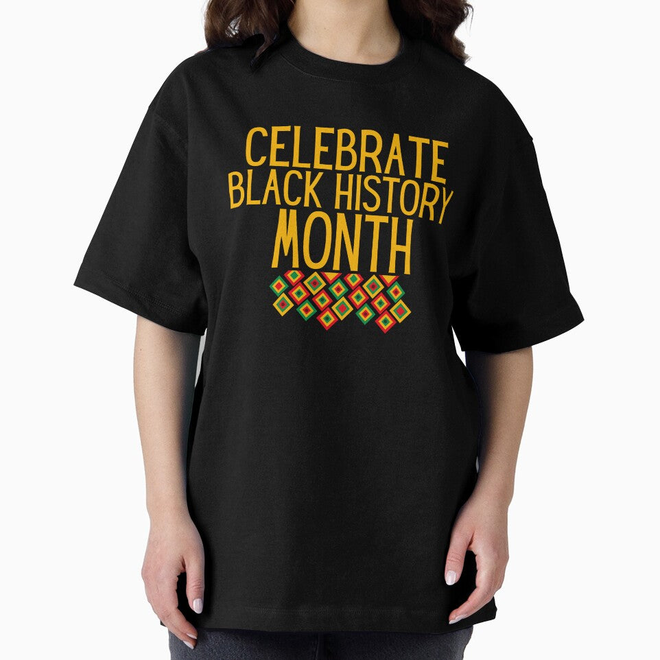 Celebrate Black History Month Slogan Text Design by EarthArtDesigns