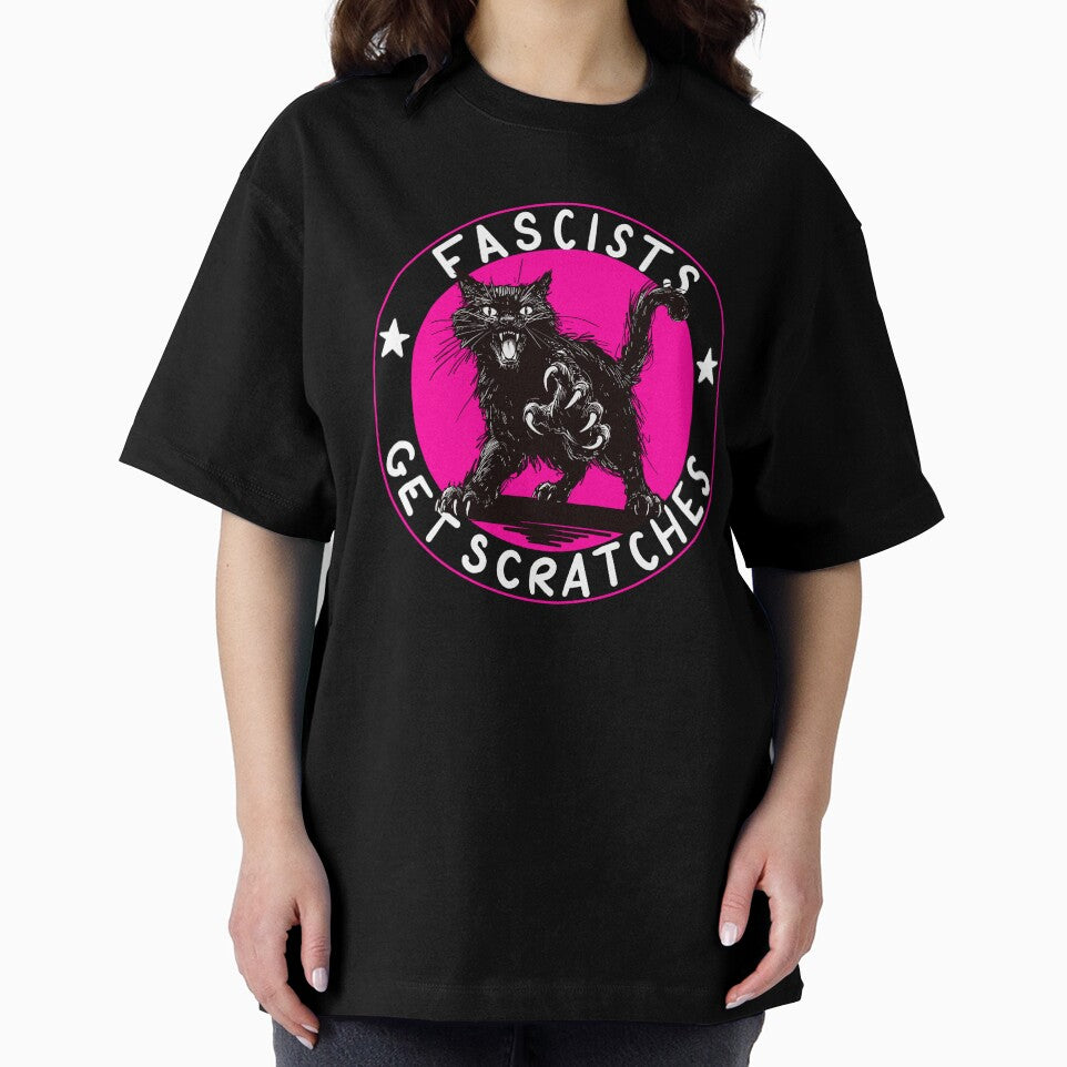 Cats Against Fascists Pink Version by KilkennyCat Art