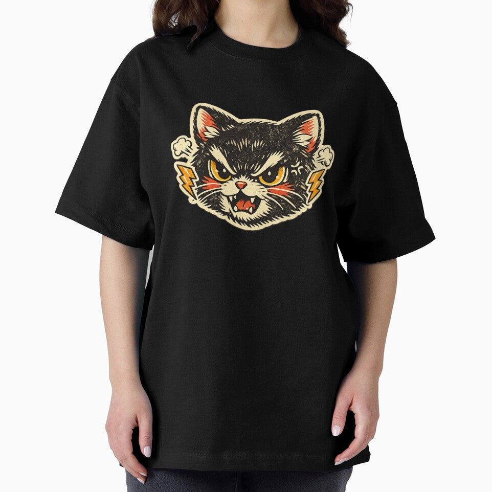 Angry Black Cat Sticker by Cat-loveparttime