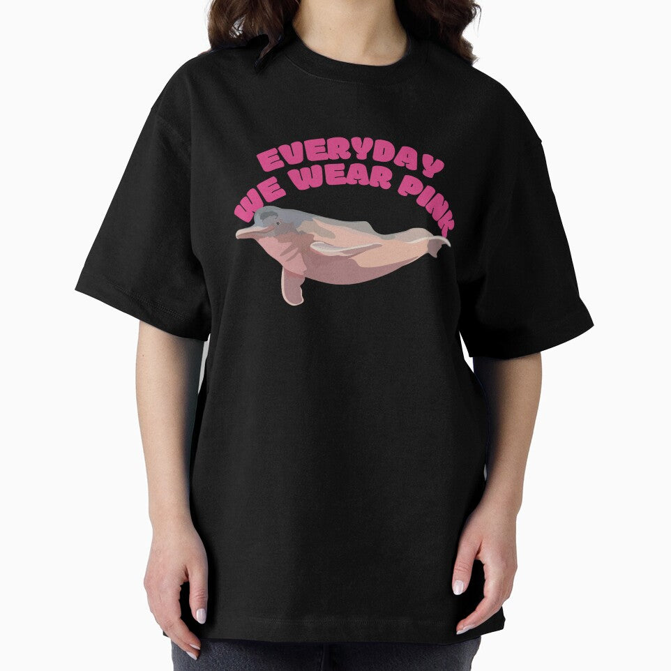 P is for Pink Amazon River Dolphin,Amazon River Dolphin Artwork – Pink Boto Illustration and Freshwater Wildlife Design by PrettylittlepastelUk