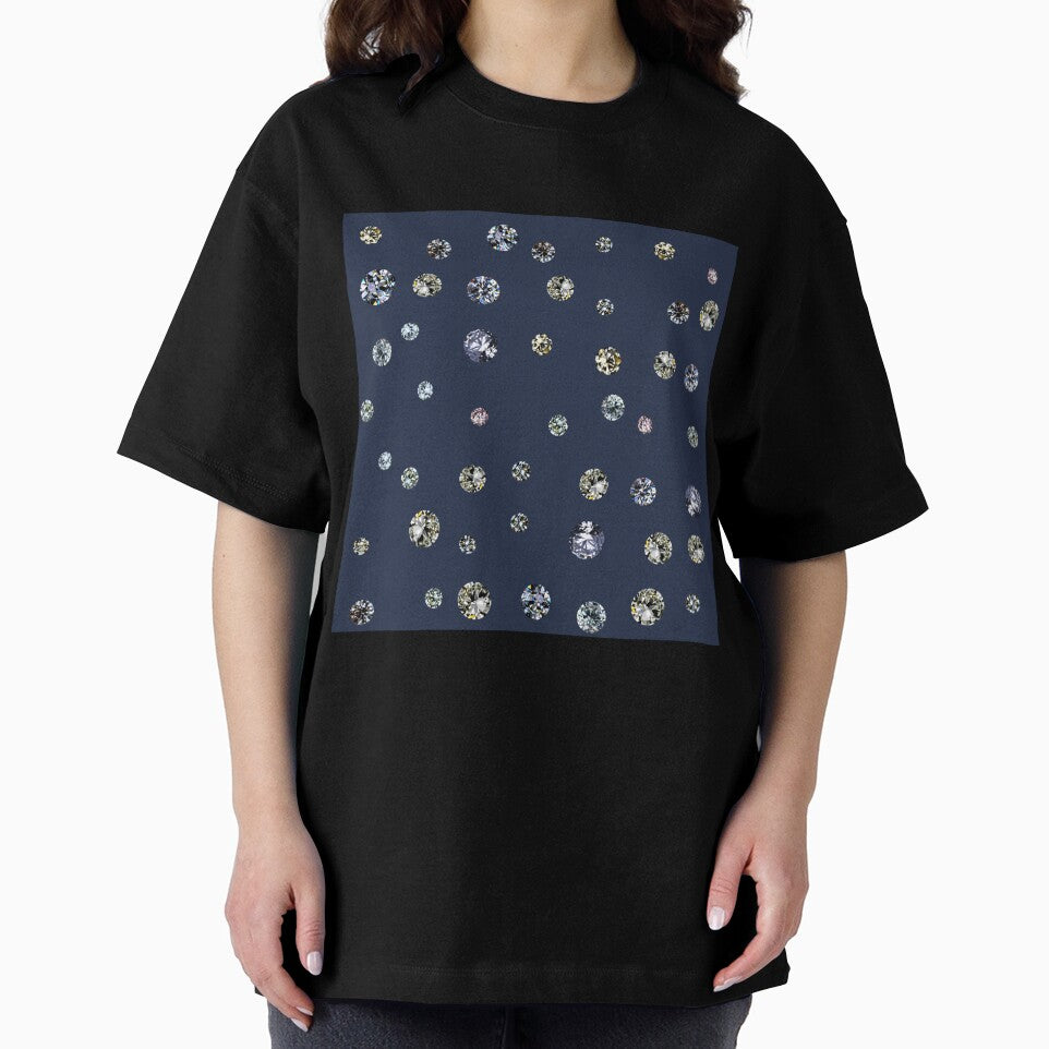 Printed image of Diamond pattern on navy blue by JaReVa