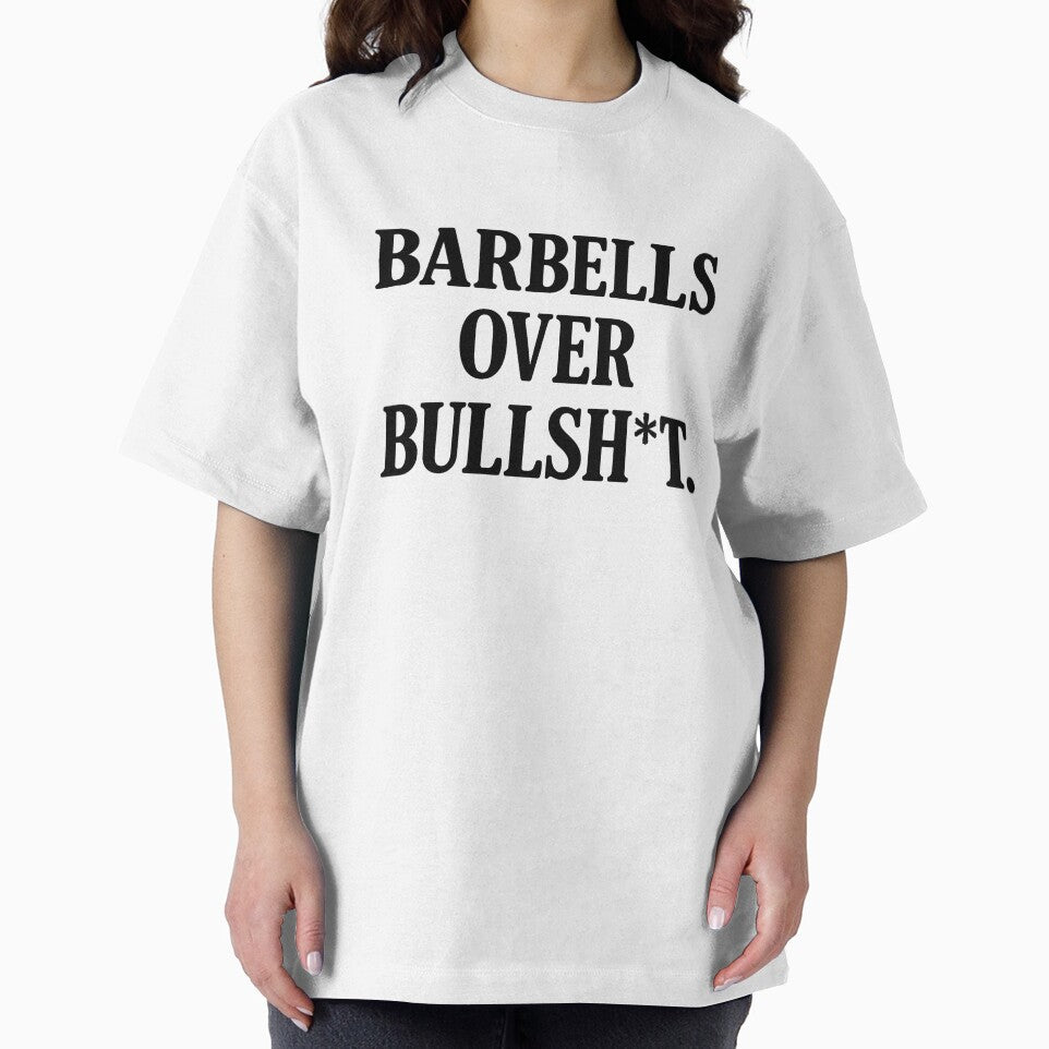 Barbells Over Bullsh*t | Bold Gym Slogan by No-Heart
