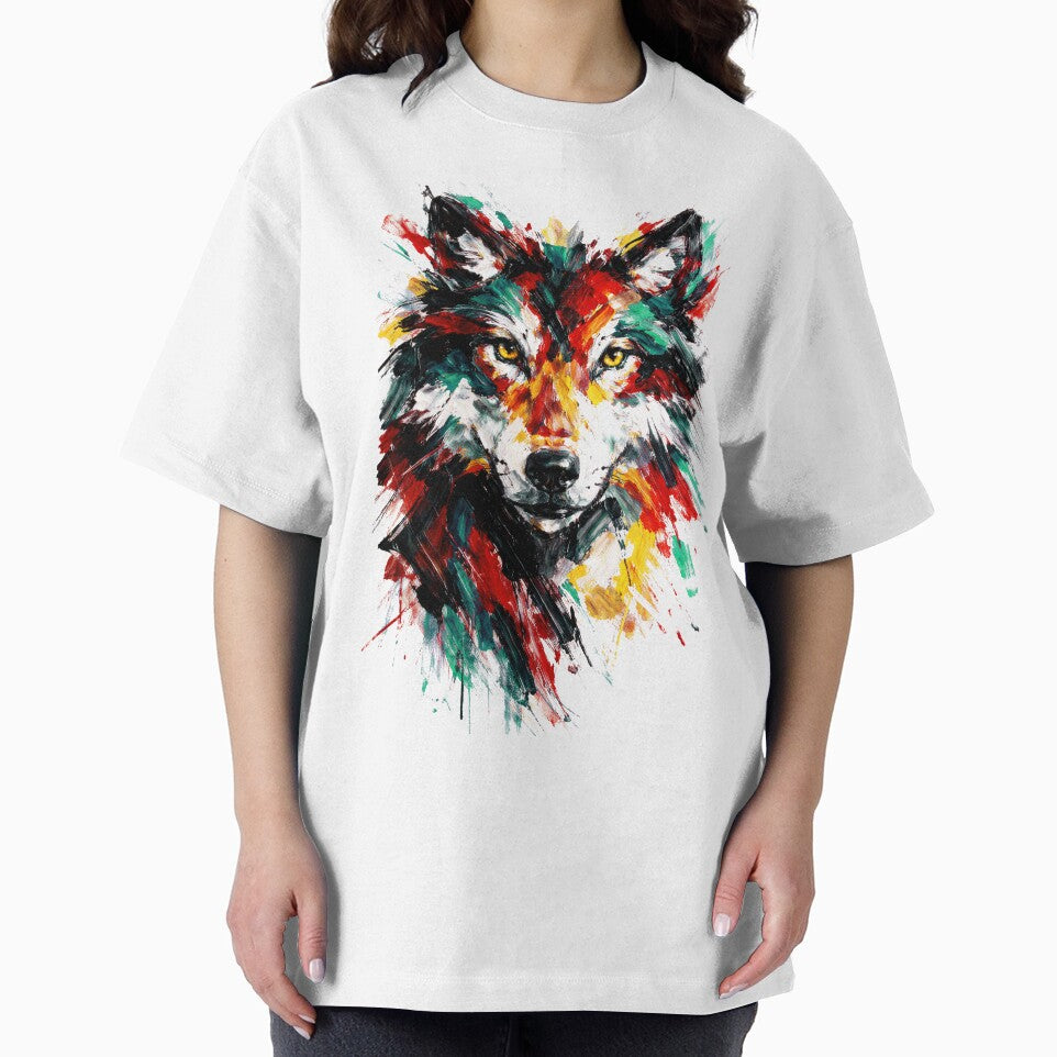 Vibrant Impasto Wolf by caracatita75