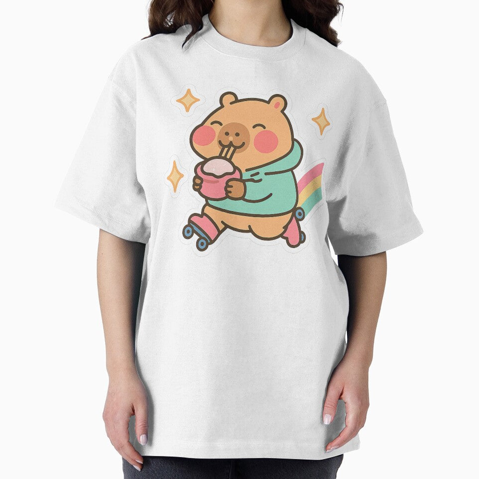 Kawaii Capybara, Kawaii Capybara Roller Skating by graphic-genie