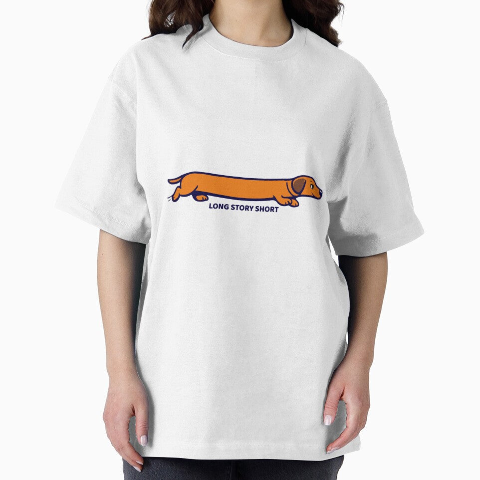 Long Story Short – Funny Dachshund Graphic Tee by EvolvCustoms