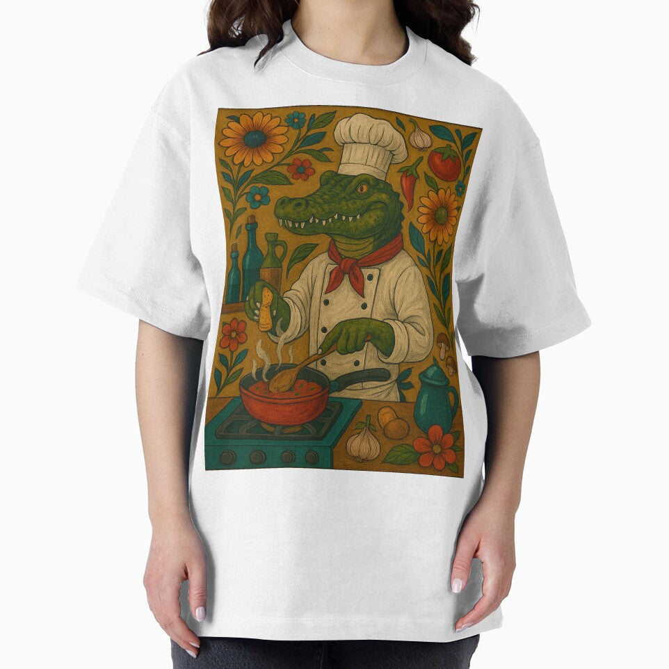 Chef Alligator – Funny Animal Kitchen Art by infinitylandd