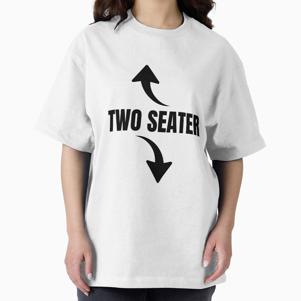 Two Seater Funny Arrow Typography | Subtle Innuendo Design by OURART15