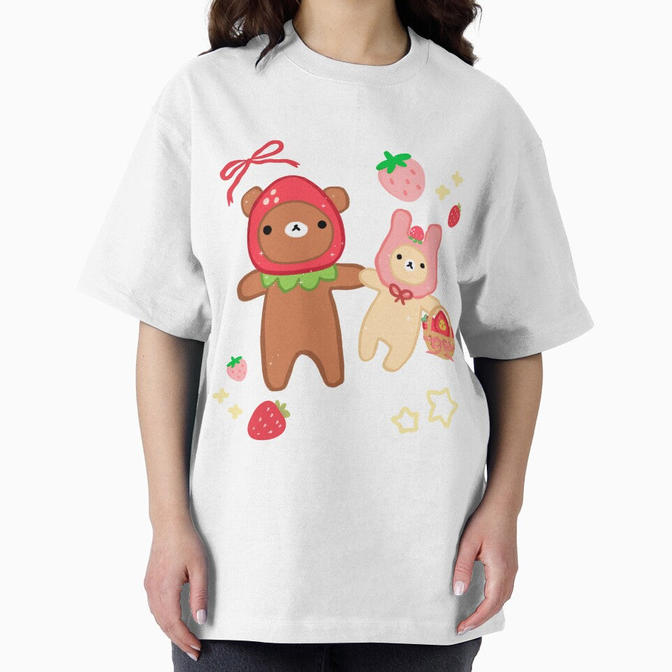 Kawaii Strawberry Bears Pair by starbunnykawaii