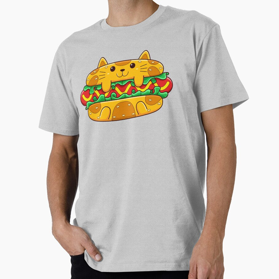 Cute Cat Kawaii Hotdog by PosterpartyCo