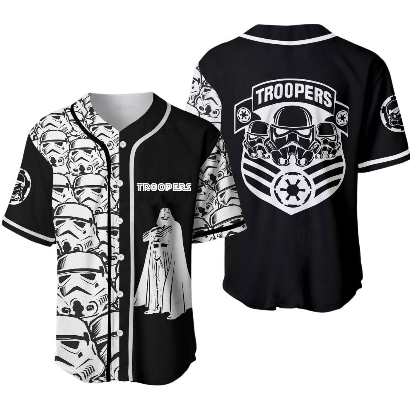 Stormtrooper White Black Baseball Jersey - Gift for Men Women - Gift for Men Women - lylyprint.com