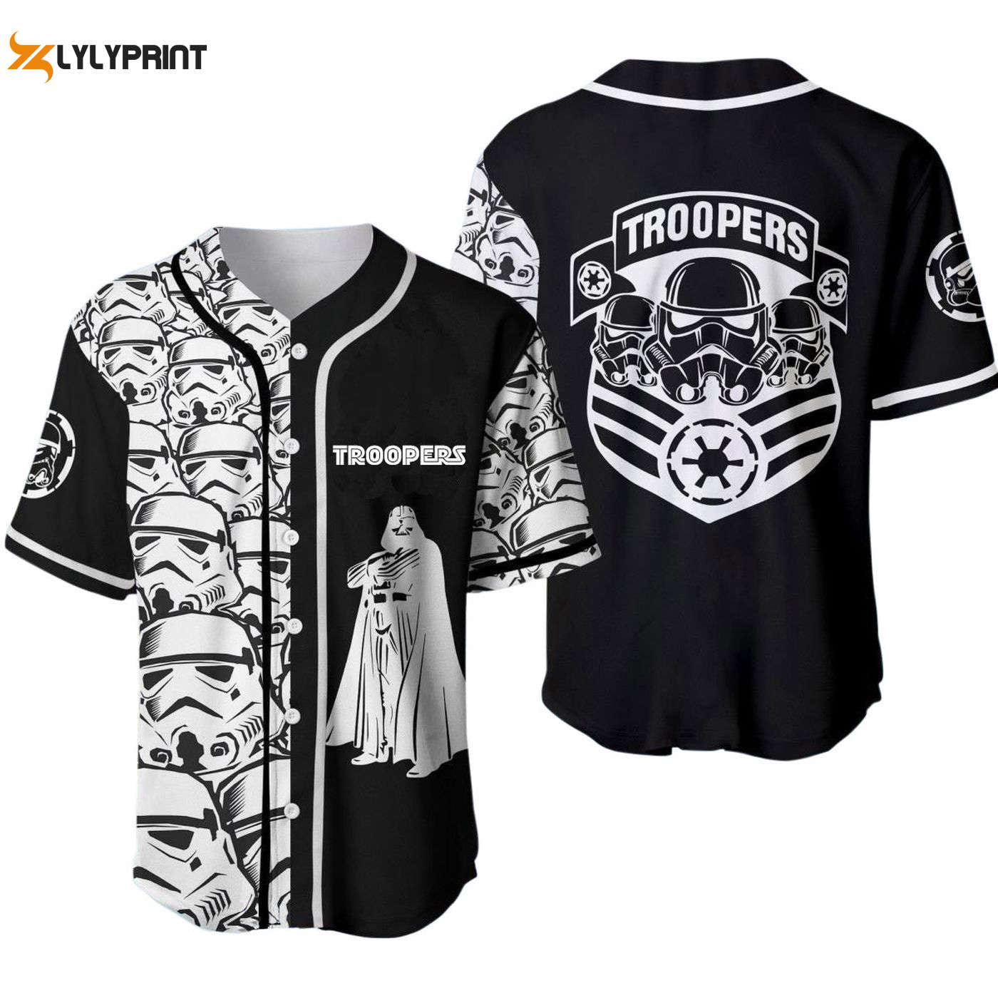 Stormtrooper White Black Baseball Jersey - Gift for Men Women - Gift for Men Women - lylyprint.com