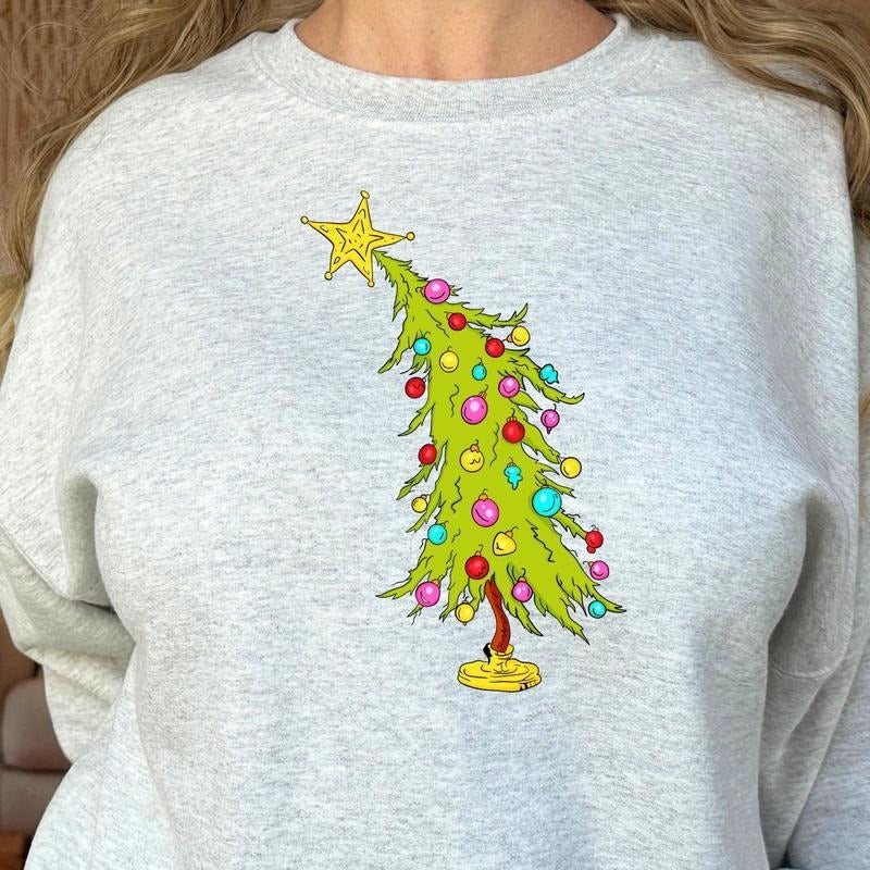 Tilted Tree Crewneck Sweatshirt/tee Hoodie | HypeCrazeTee.com
