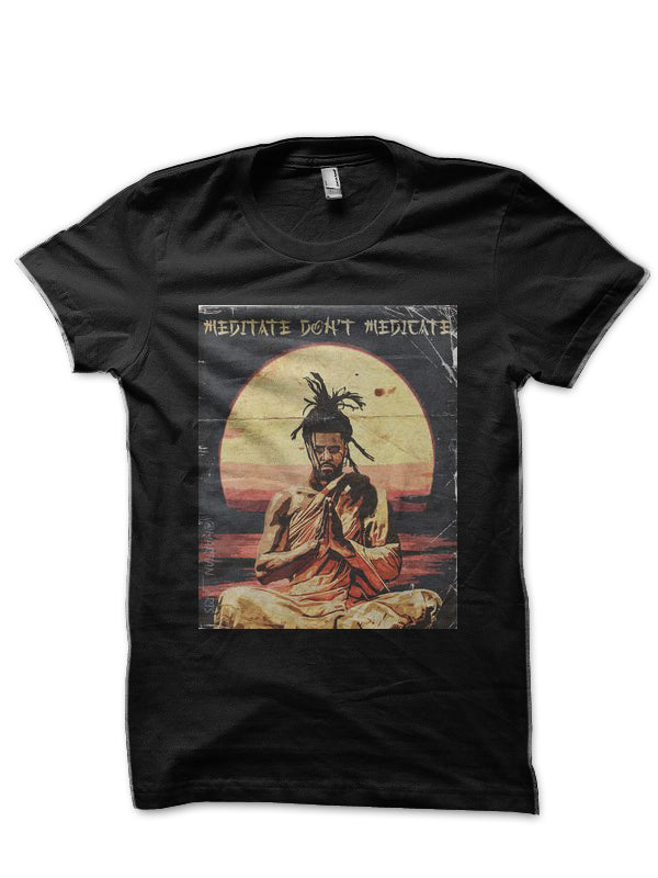 J. Cole Black Half Sleeve T-Shirt