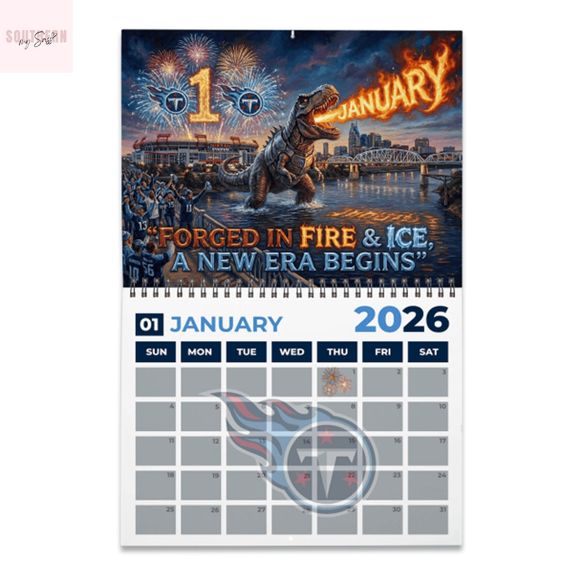 Tennessee Titans 2026 Wall Calendar