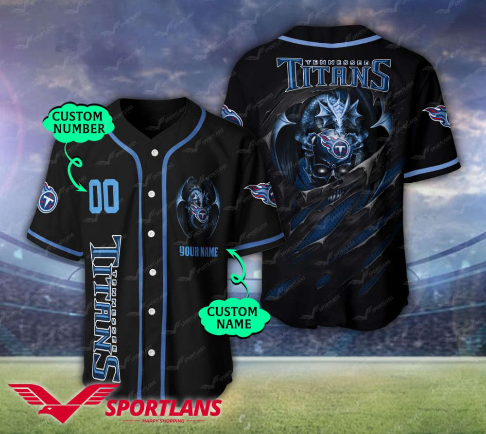 Tennessee Titans Personalized Baseball Jersey BJ0184 - lylyprint.com