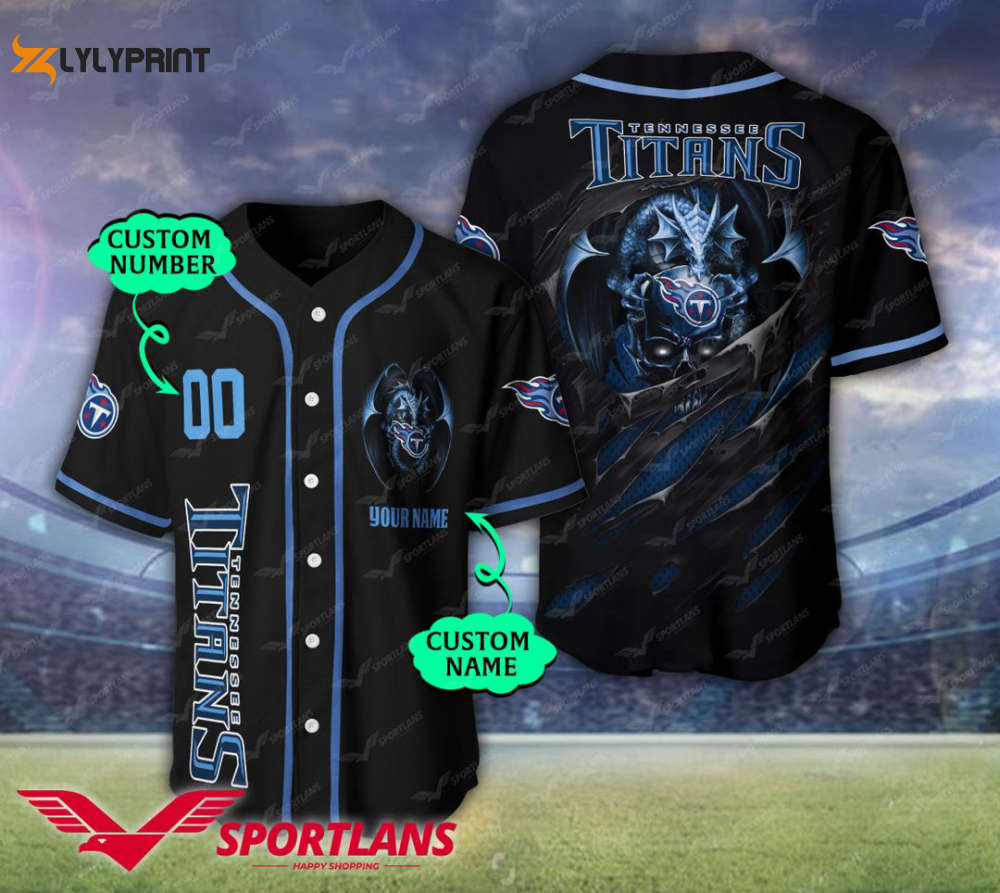 Tennessee Titans Personalized Baseball Jersey BJ0184 - lylyprint.com